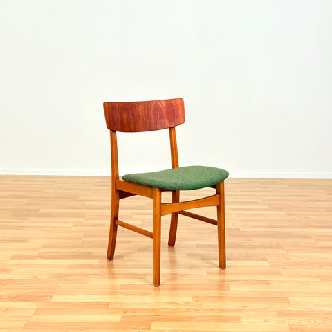 Danish set of 6 dining chairs in teak and beech