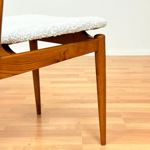 Swedish set of 4 dining chairs in oak