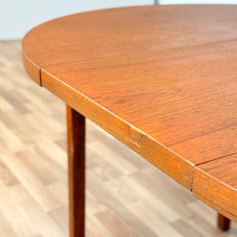 Swedish small round dining table in teak