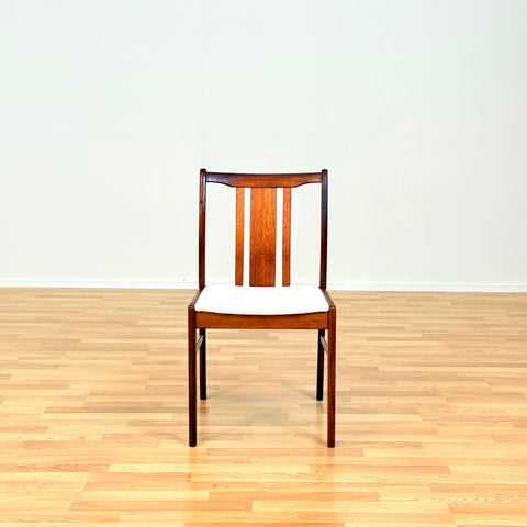 Danish set of 4 dining chairs in walnut & teak