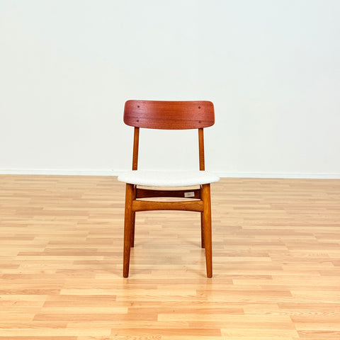 Danish set of 6 dining chairs in teak&oak
