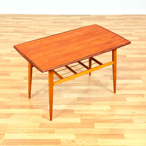 Swedish coffee table in teak & beech