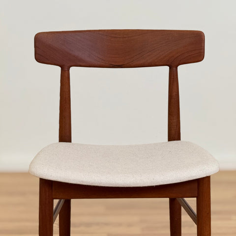 Solid teak chairs, Henning Kjaernulf & Bruno Hansen