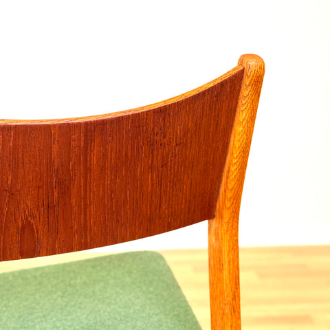 Swedish set of 6 dining chairs "Ole" in teak & oak by IKEA