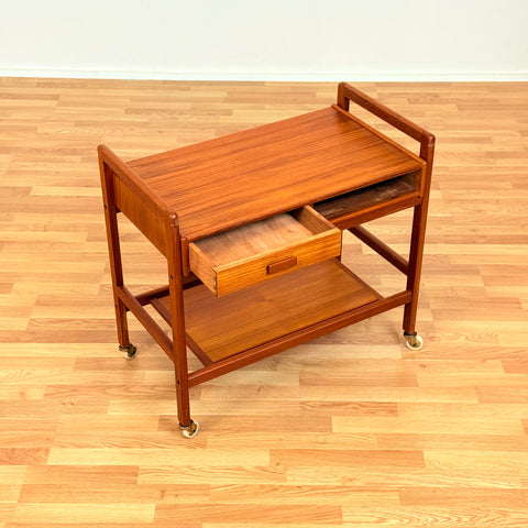Swedish serving trolley in teak