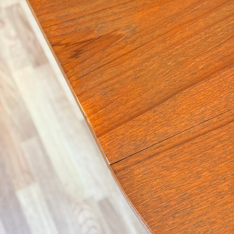 Swedish small round dining table in teak