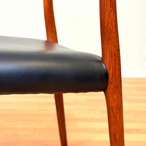 Danish dining chairs in solid teak by Niels Otto Møller, model 77