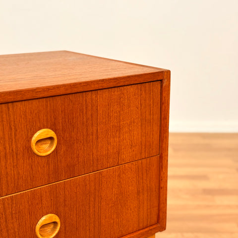 Chest of drawers in teak & beech, 1950s-60s, Sweden