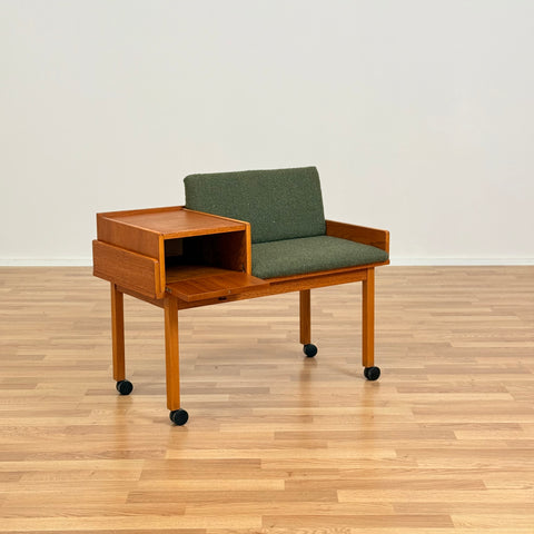 Hall bench in teak, 1950s-60s, Sweden