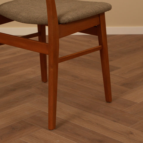 Danish dining chairs in teak & beech by Findahl Møbelfabrik, model 'Møsbol'