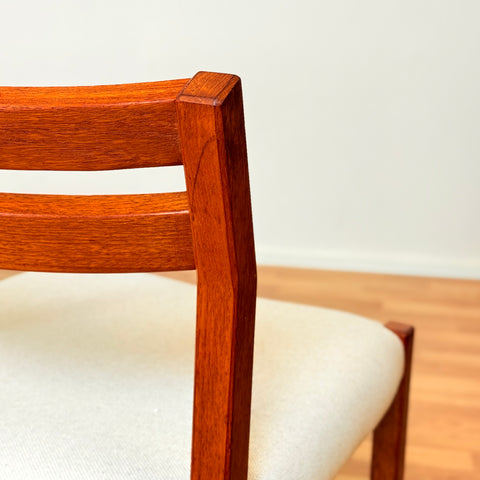 Danish set of 8 dining chairs in teak by N.O. Møller, model 404