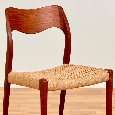 Single chair with papercord, by N.O Moller