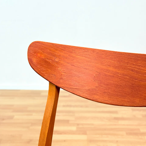 Danish dining chairs in teak & beech by Farstrup