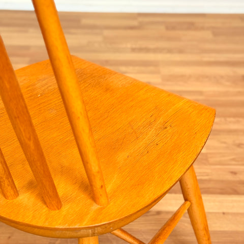 Set of 2 dining chairs model in oak & beech, 1950s-60s, Sweden