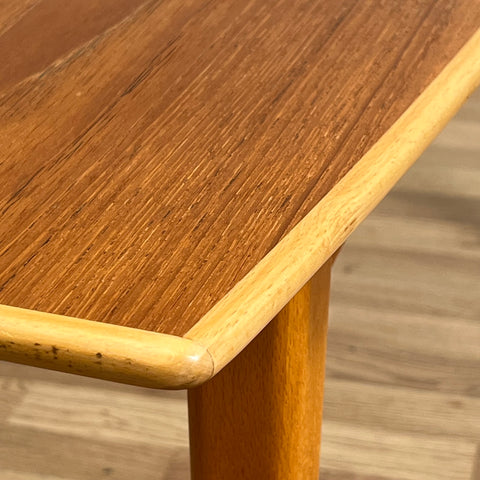 Sofa table in teak & beech