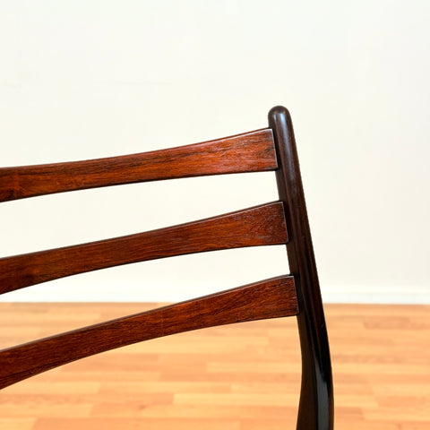 Danish pair of dining chairs in Santos rosewood