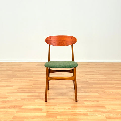 Swedish set of 4 dining chairs in teak and beech by IKEA, "Boel"