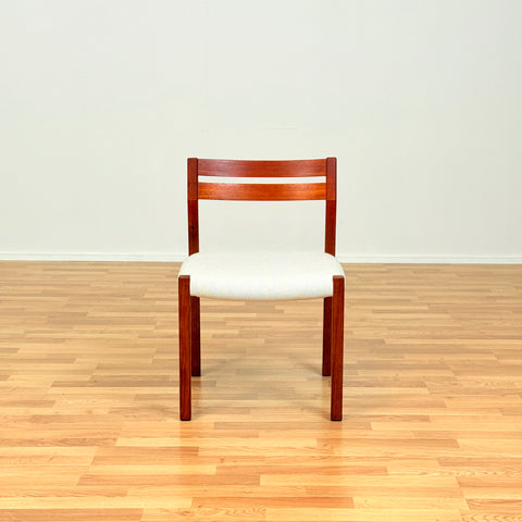 Danish set of 8 dining chairs in teak by N.O. Møller, model 404