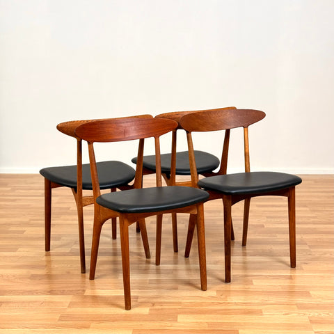 Set of 4 chairs in oak & teak, model Skagen by Kurt Ostervig, 1950s-60s, Denmark