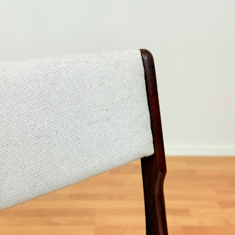 Danish set of 6 dining chairs in walnut by Eric Buch