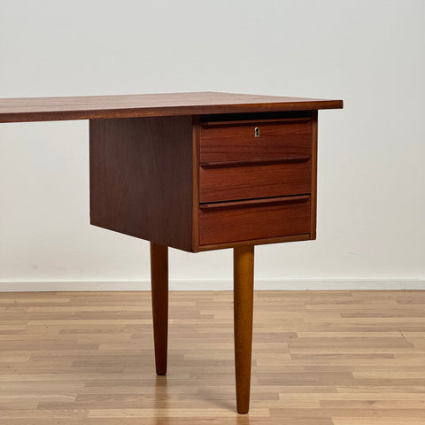 Writing desk in teak, Denmark, 1950s-60s.