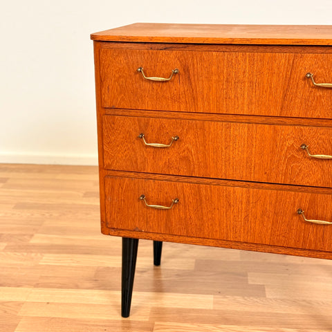 Chest of drawers in teak, 1950s-60s, Denmark