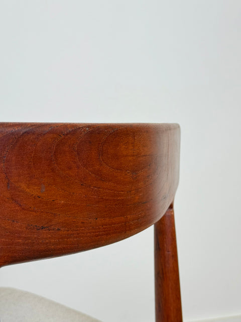 Solid teak chairs, Henning Kjaernulf & Bruno Hansen