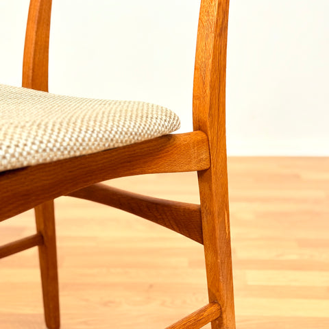 Danish set of 6 dining chairs in teak & oak