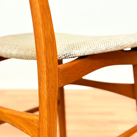 Danish set of 6 dining chairs in teak & oak