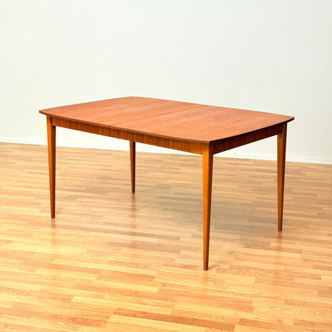 Swedish dining table in teak & beech