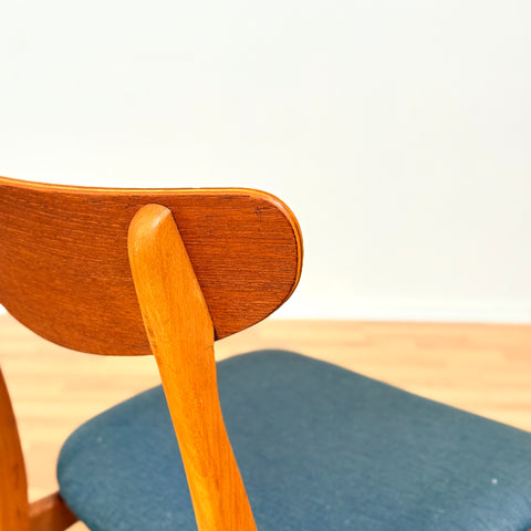 Danish dining chairs in teak & beech by Farstrup