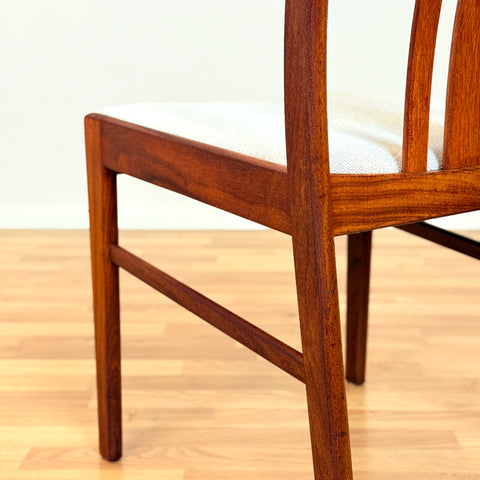 Danish set of 4 dining chairs in walnut & teak