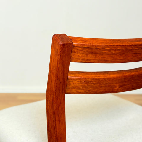 Danish set of 8 dining chairs in teak by N.O. Møller, model 404