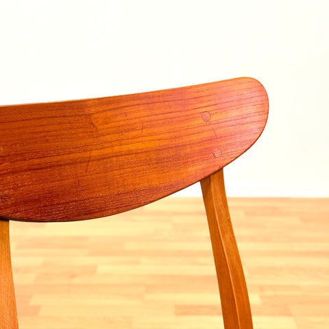 Danish dining chairs in teak & beech by Farstrup