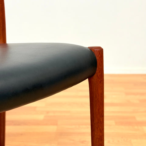 Danish dining chairs in solid teak by Niels Otto Møller, model 77