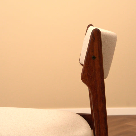 Danish dining chairs in Santos rosewood by Erik Buch