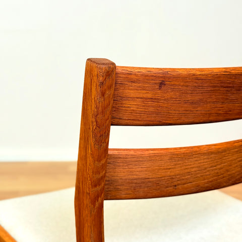 Danish dining chairs in solid oak by Kurt Østervig, for KP Møbler