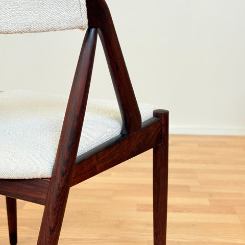 Danish set of 6 dining chairs model 31 in Santos rosewood by Kai Kristiansen