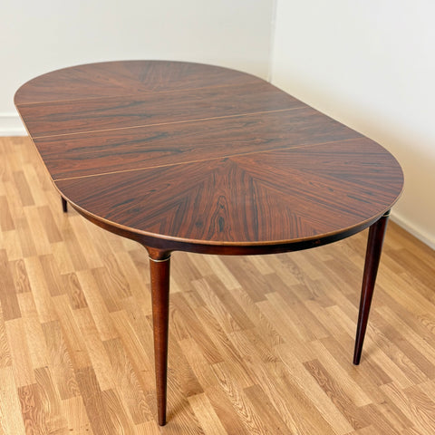 Round dining table in Santos Rosewood, Svante Skogh, Sweden