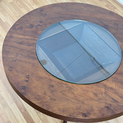 Dining table, dark wood, 1970s