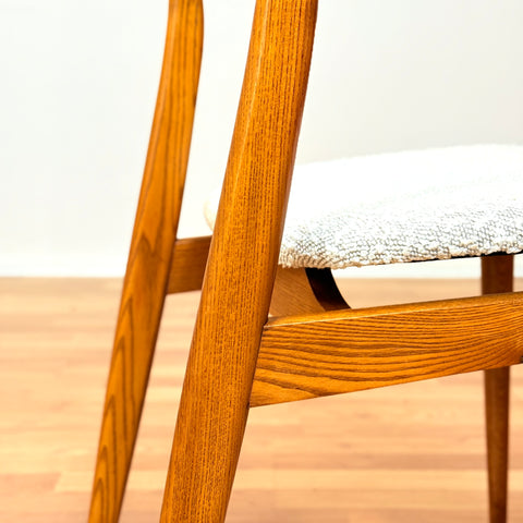 Swedish set of 4 dining chairs in oak