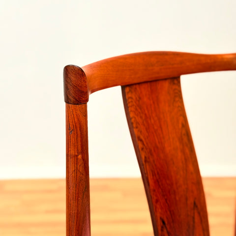 Danish dining chairs in Santos rosewood by Henning Sørensen for Danex