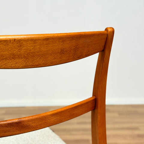 Set of 2 dining chairs in beech, 1950s-60s, Sweden