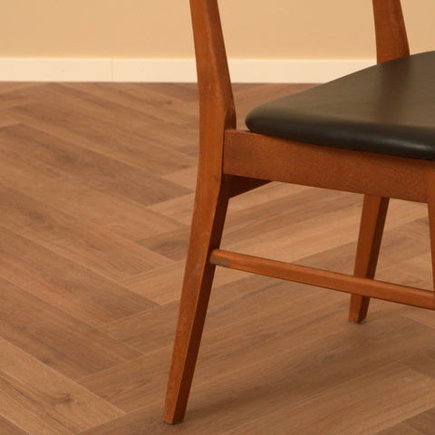 Danish dining chairs in teak & beech by Farstrup, model '210'