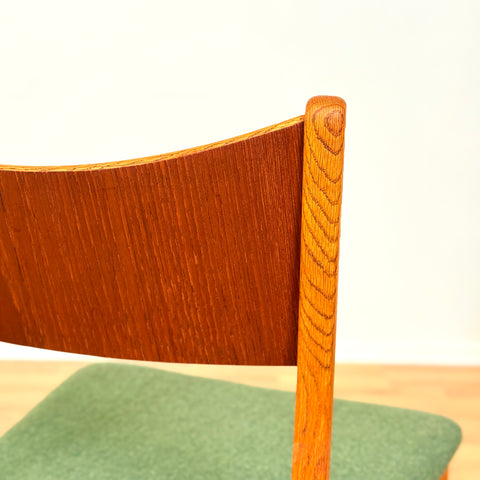 Swedish set of 6 dining chairs "Ole" in teak & oak by IKEA