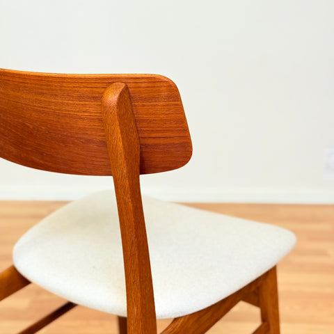 Danish set of 6 dining chairs in teak&oak