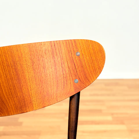 Swedish set of 4 dining chairs in teak by Bröderna Wigells Stolfabrik