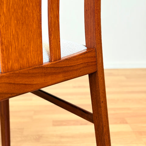 Danish set of 4 dining chairs in walnut & teak