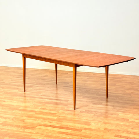 Swedish dining table in teak & beech
