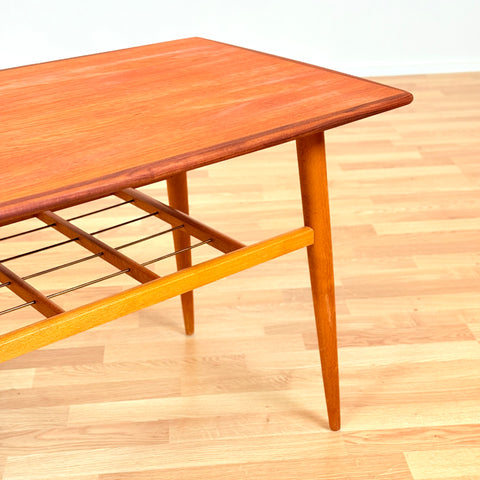 Swedish coffee table in teak & beech